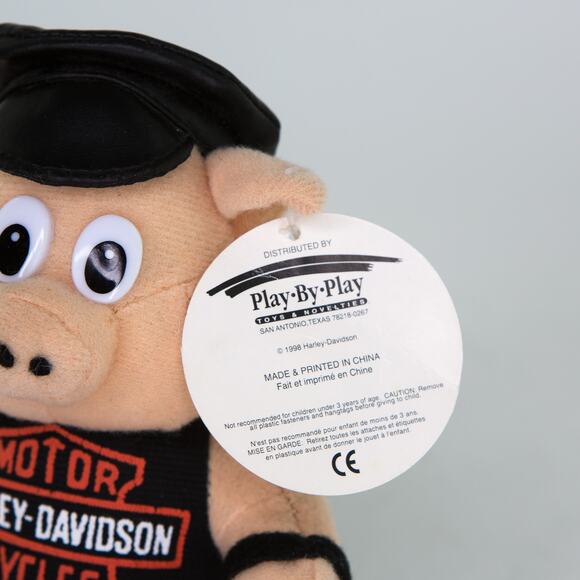 HARLEY DAVIDSON Motorcycles PLUSH Hog Pig 1998 Play-By-Play Official Licensed - Picture 5 of 8